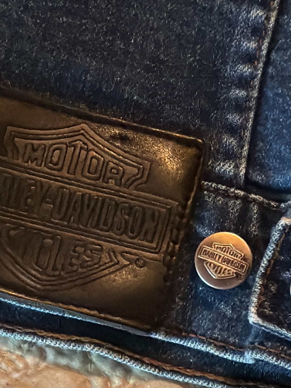 Harley-Davidson Denim Vest Moto Boho Y2K Biker Sturgis 2008 Embroidered Patch, M - Picture 11 of 16